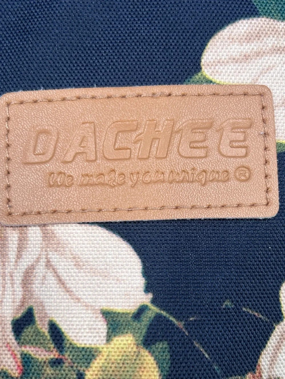 Dachee Floral Tote Bag - Navy with Blush Flowers